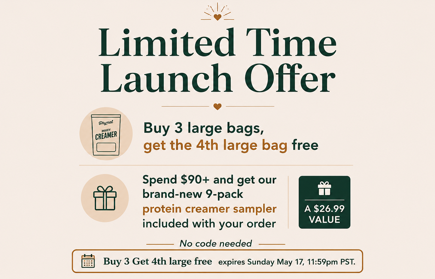 LIMITED TIME LAUNCH OFFER
