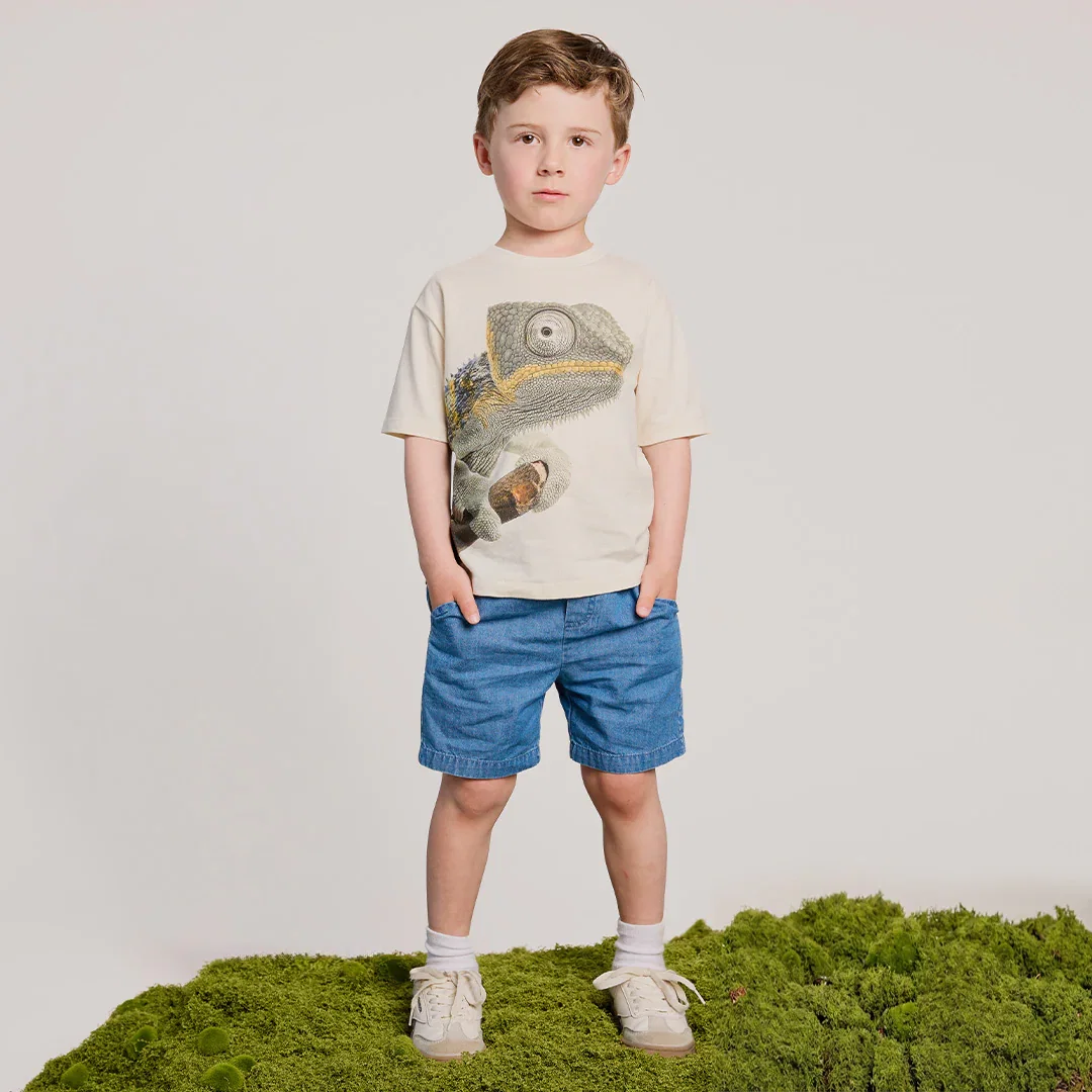 Image of Chameleon on Ivory T-Shirt