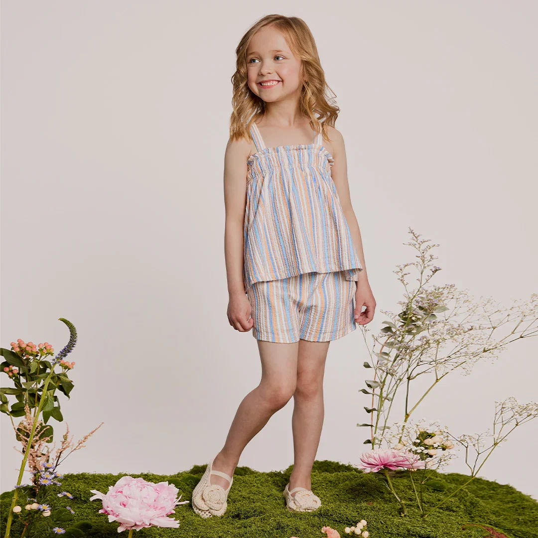 Image of Peach and Powdered Blue Tank Top