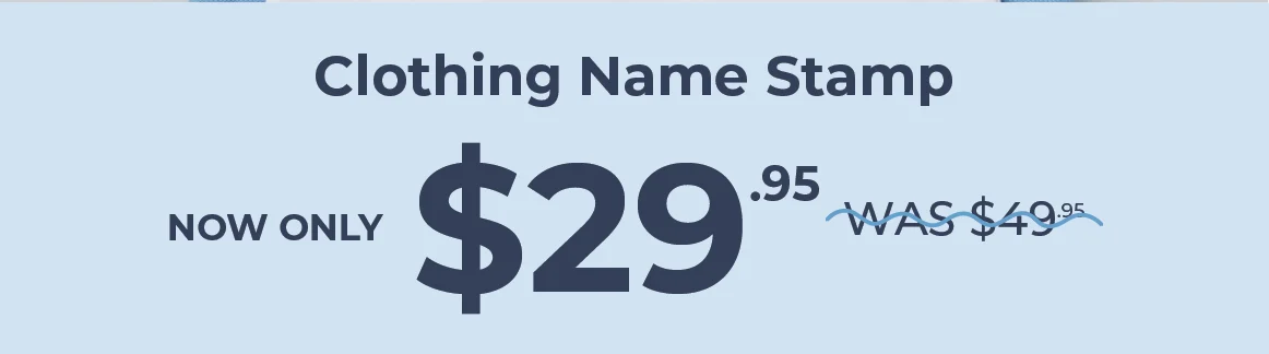 Shop Clothing Name Stamp now only $29.95 was $49.95