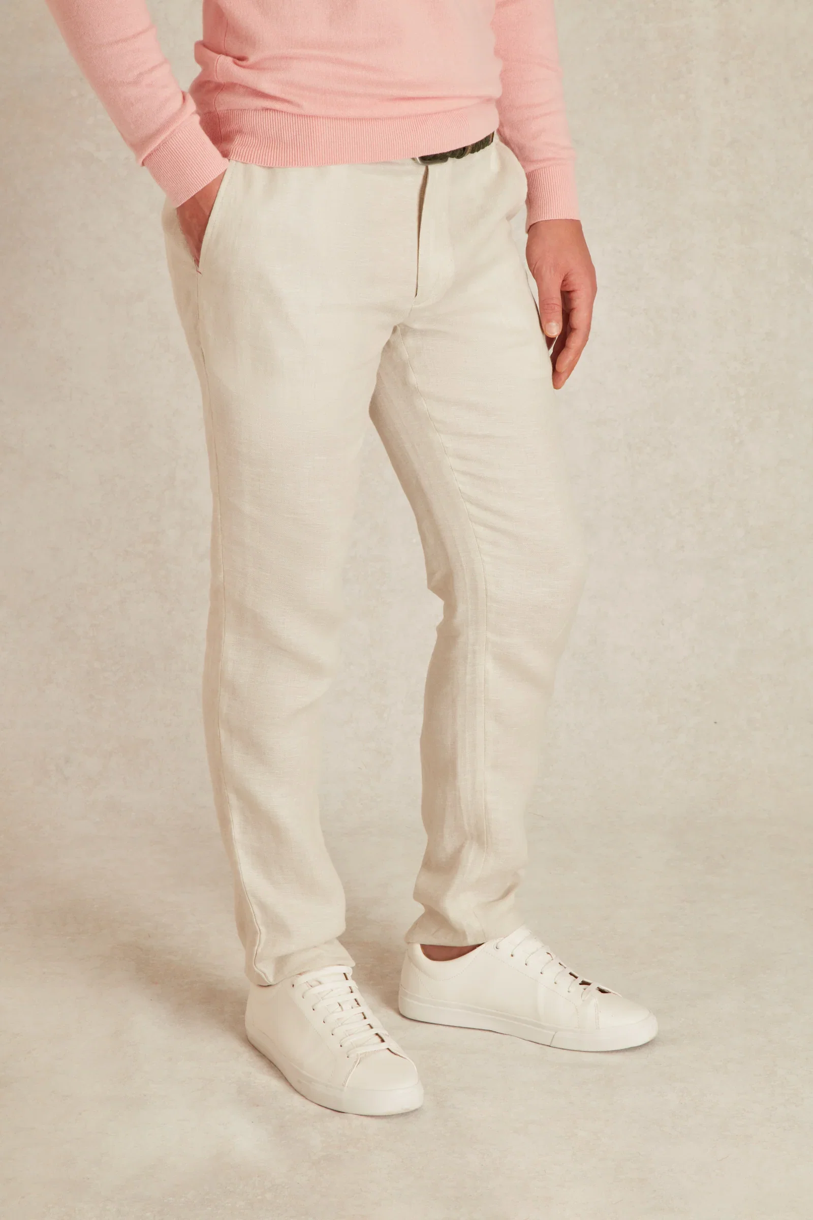 Image of Pantalon en Lin Uni