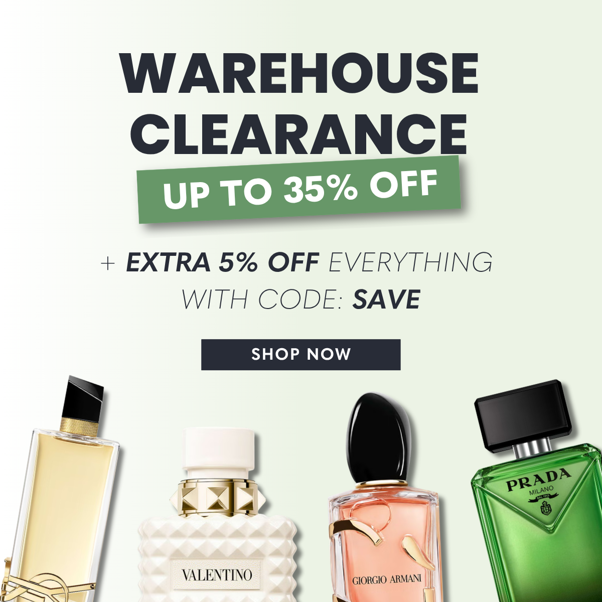 Warehouse Clearance: Up to 35% Off + Extra 5% Off with code: SAVE