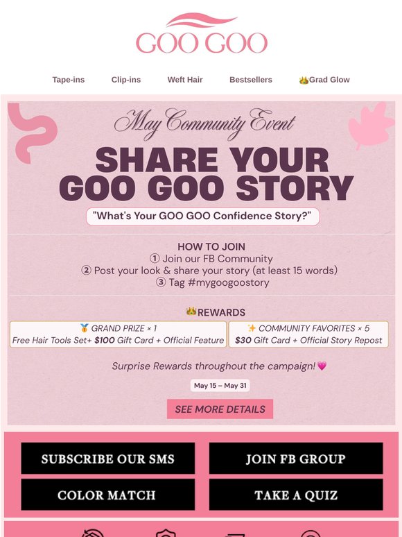 🌸 Share Your GOO GOO Story & Win Up To $100!