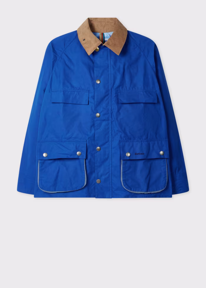 Image of Paul Smith loves Barbour - Royal Blue 'Sugarlump Bedale' Jacket