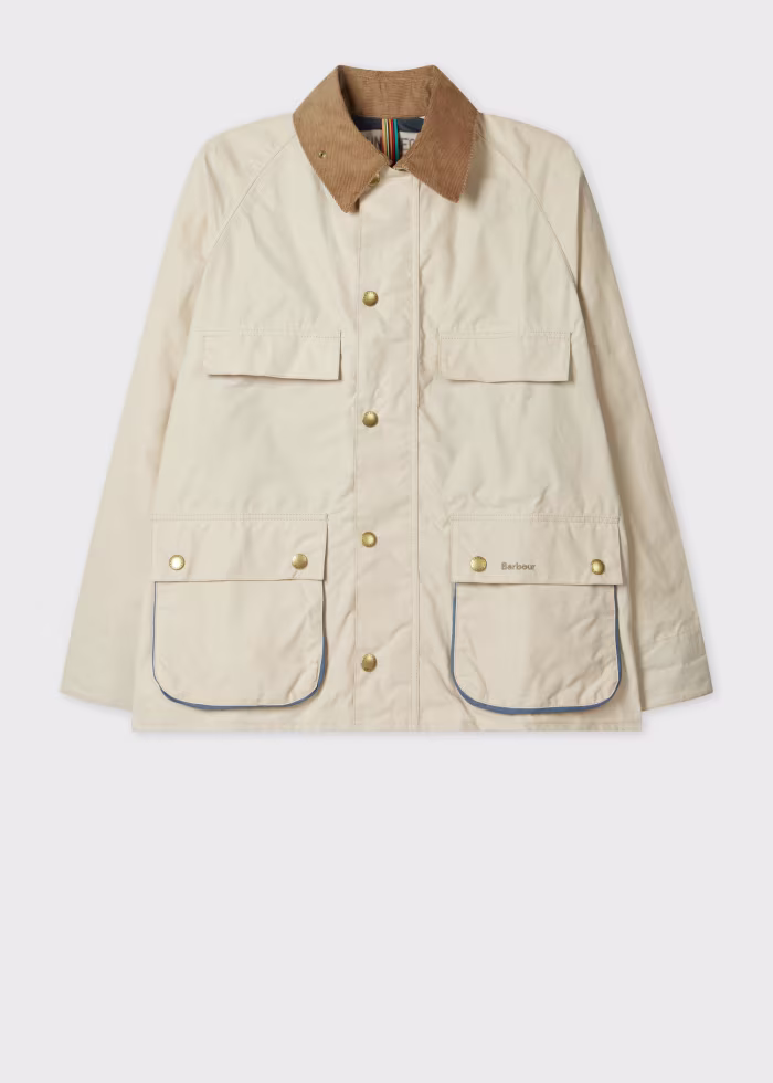 Image of Paul Smith loves Barbour - Oatmeal Sugarlump Bedale Jacket