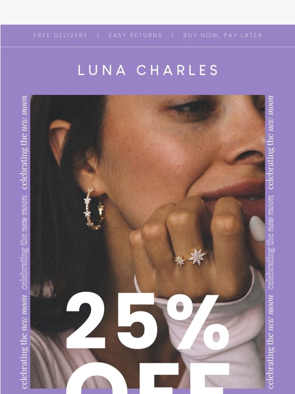 25% OFF everything until Sunday 🌙