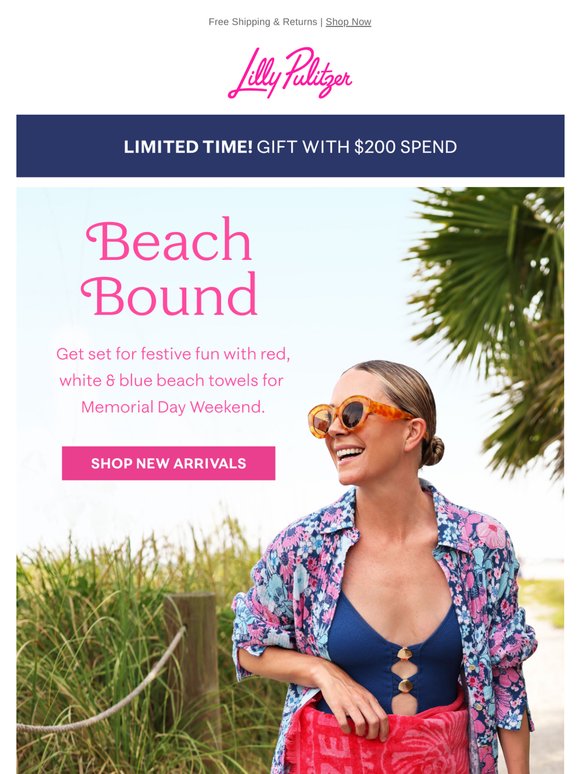 Jacquard Beach Towel with Every $200 Spend!
