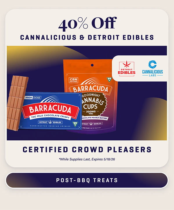 40% Off Cannalicious and Detroit Edibles