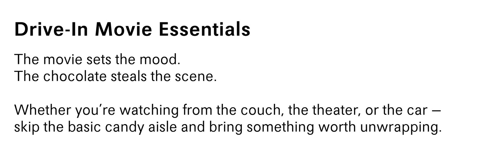 Drive-In Movie Essentials