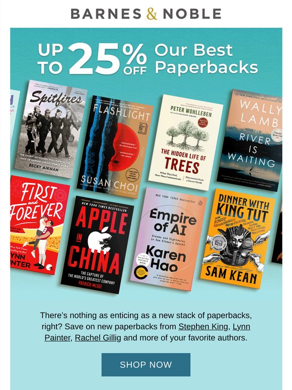 Up to 25% Off Our Best Paperbacks