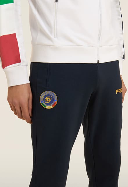 Tuta Uomo Italia FGI Full Zip e Collo Alto in French Terry