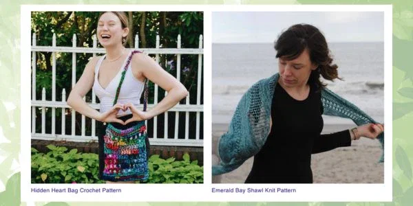 Hidden Heart Bag and Emerald Bay Shawl free patterns