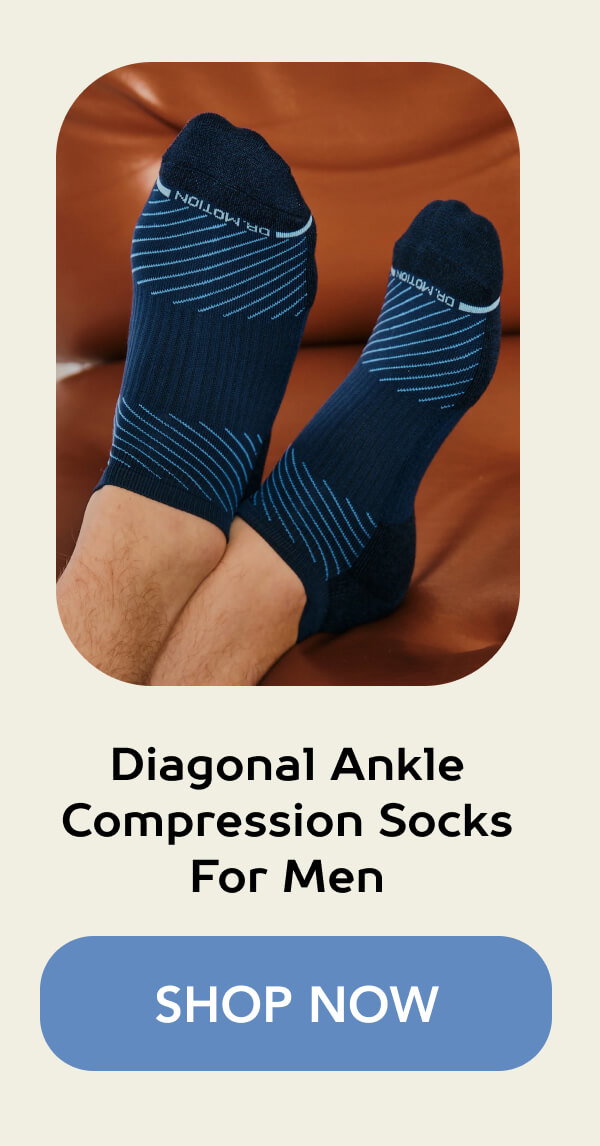 Diagonal Ankle Compression Socks For Men 