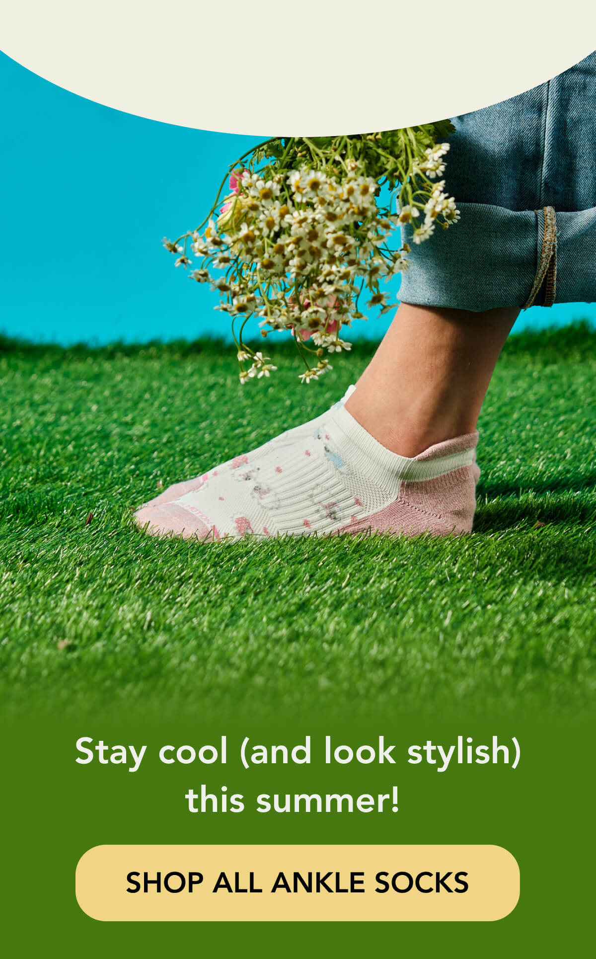 Stay cool (and look stylish) this summer!    SHOP ALL ANKLE SOCKS