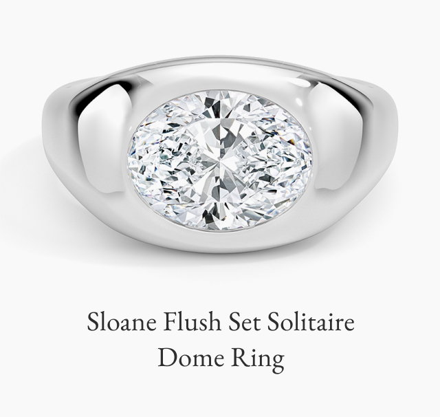 Sloane Flush Set Solitaire Dome Ring