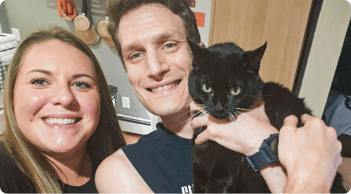 Happy pet and pet parent
