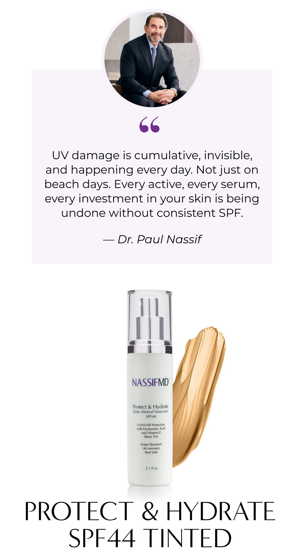 PROTECT & HYDRATE SPF44 TINTED