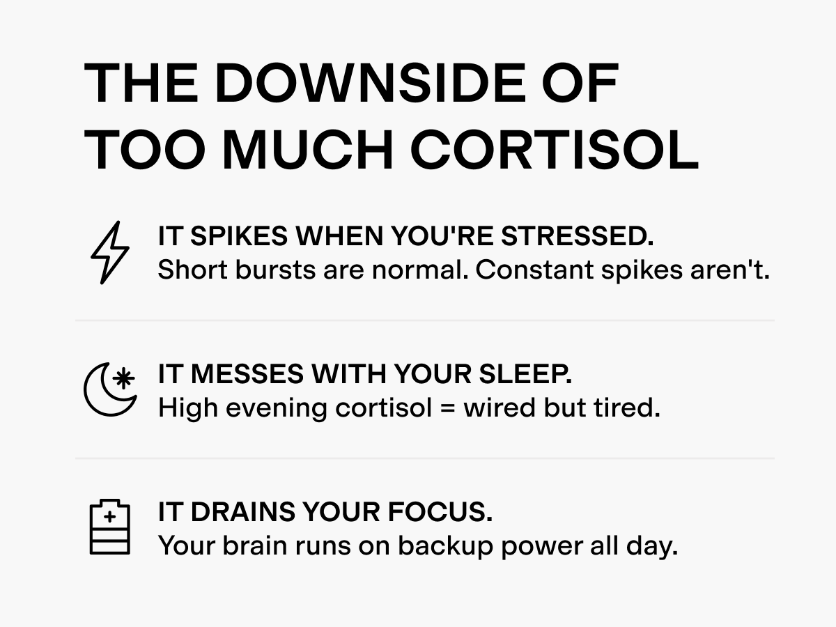 THE DOWNSIDE OF TOO MUCH CORTISOL