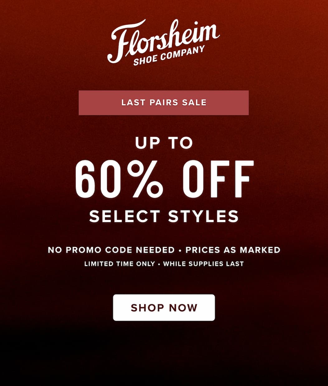 Up to 60% off select styles. No promo code needed. Prices as marked. Display images to learn more.