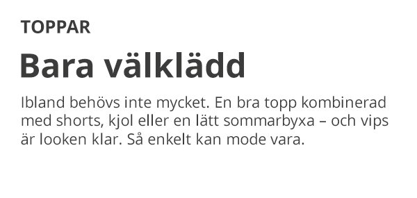 Hitta din perfekta sommar-topp