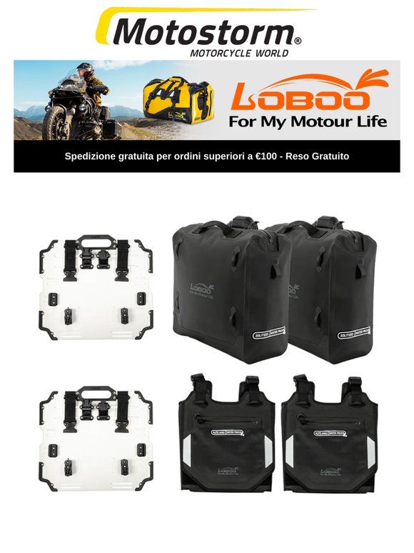 Novità Motostorm: scopri LOBOO 🔥 Equipaggiamento adventure senza compromessi