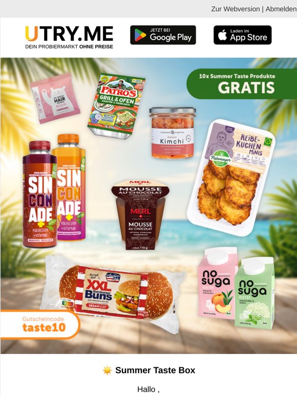 Deine Summer Taste Box wartet auf dich 🍔🥤