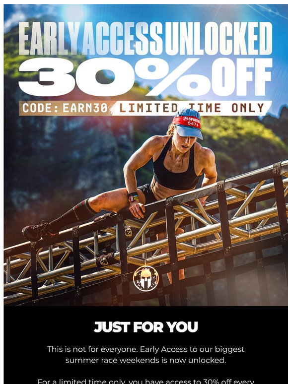 Don't Miss 30% Off ALL Races