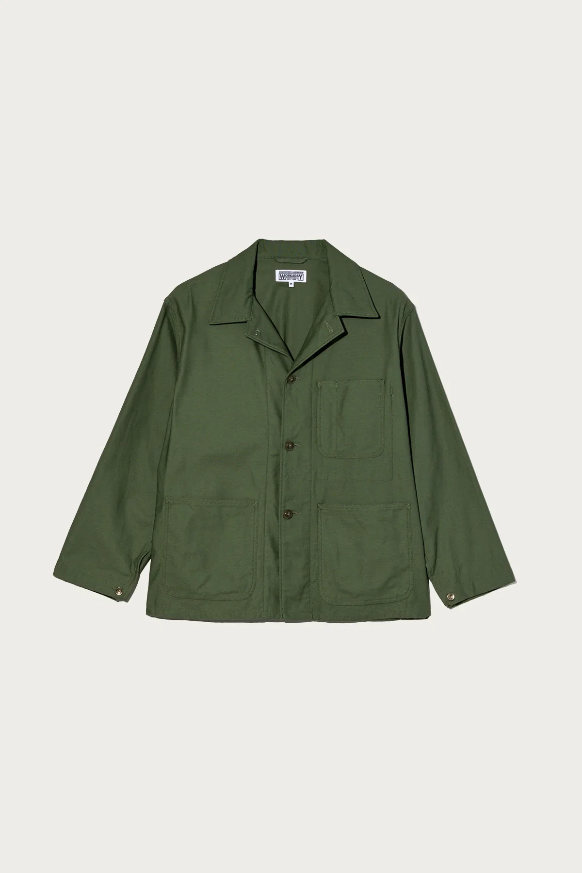 Image of Utility Jacket - Olive Cotton Reversed Sateen