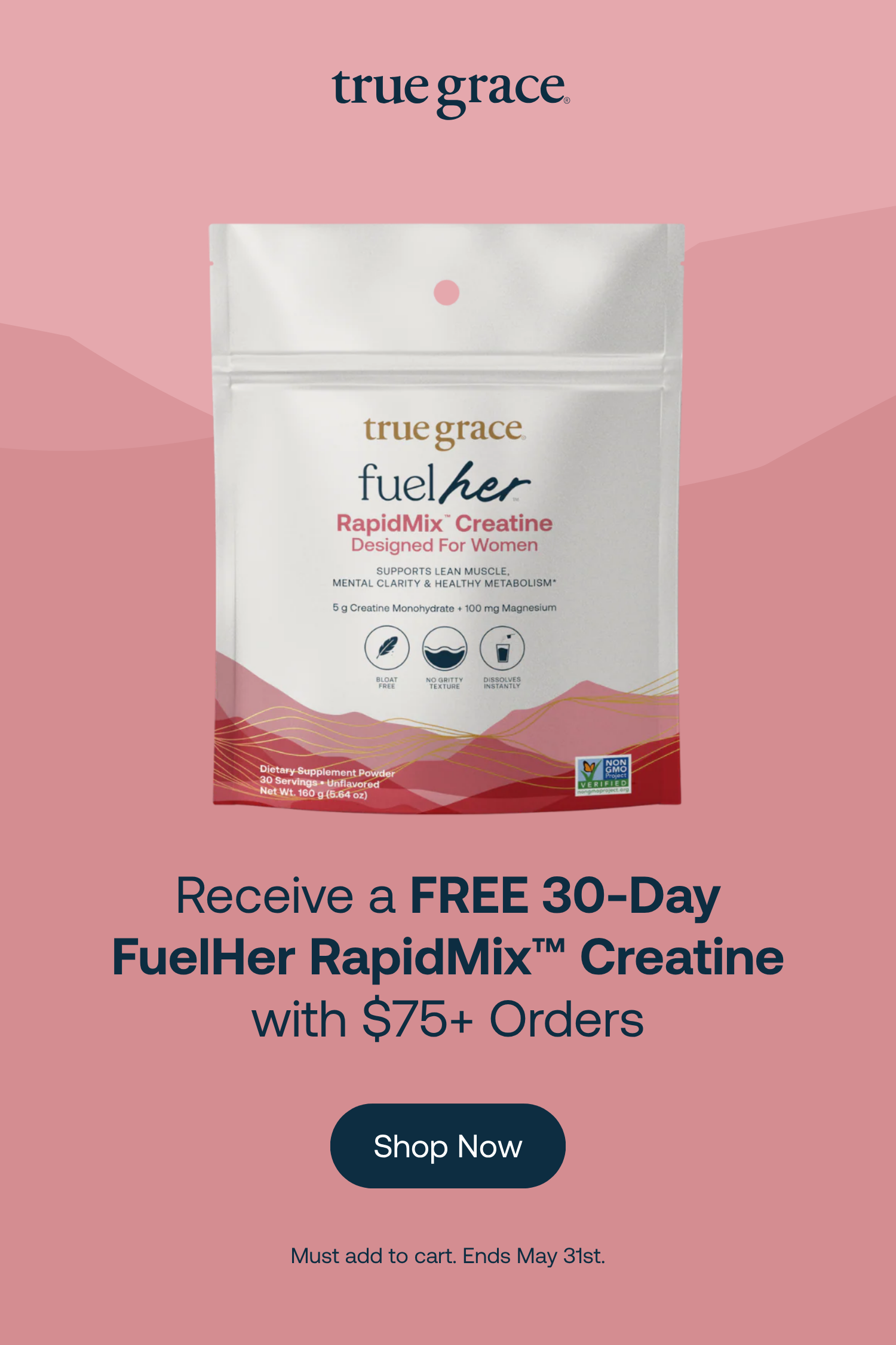 Receive a FREE 30-Day FuelHer RapidMix™ Creatine with $75+ Orders