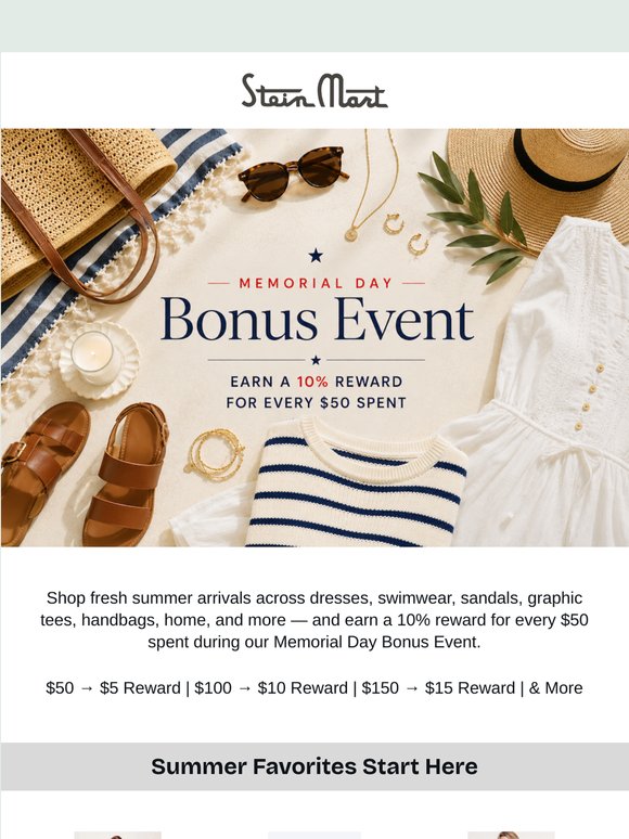 Memorial Day Bonus Event Starts Now