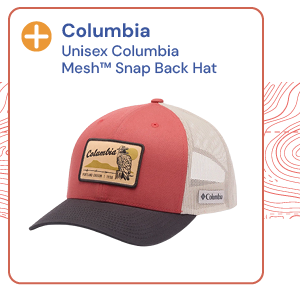 Columbia Unisex Columbia Mesh Snap Back Hat - Red.