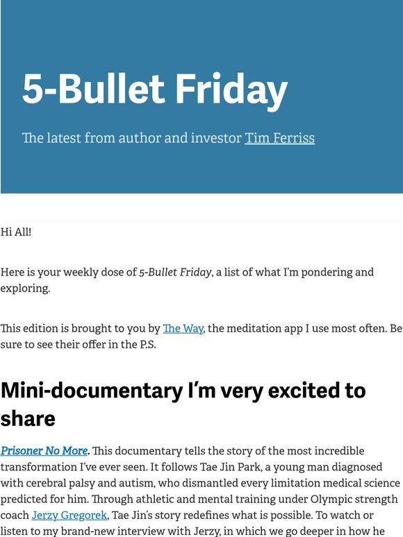 5-Bullet Friday — Incredible Transformations in Autism and Cerebral Palsy, AI Breakthroughs, and More