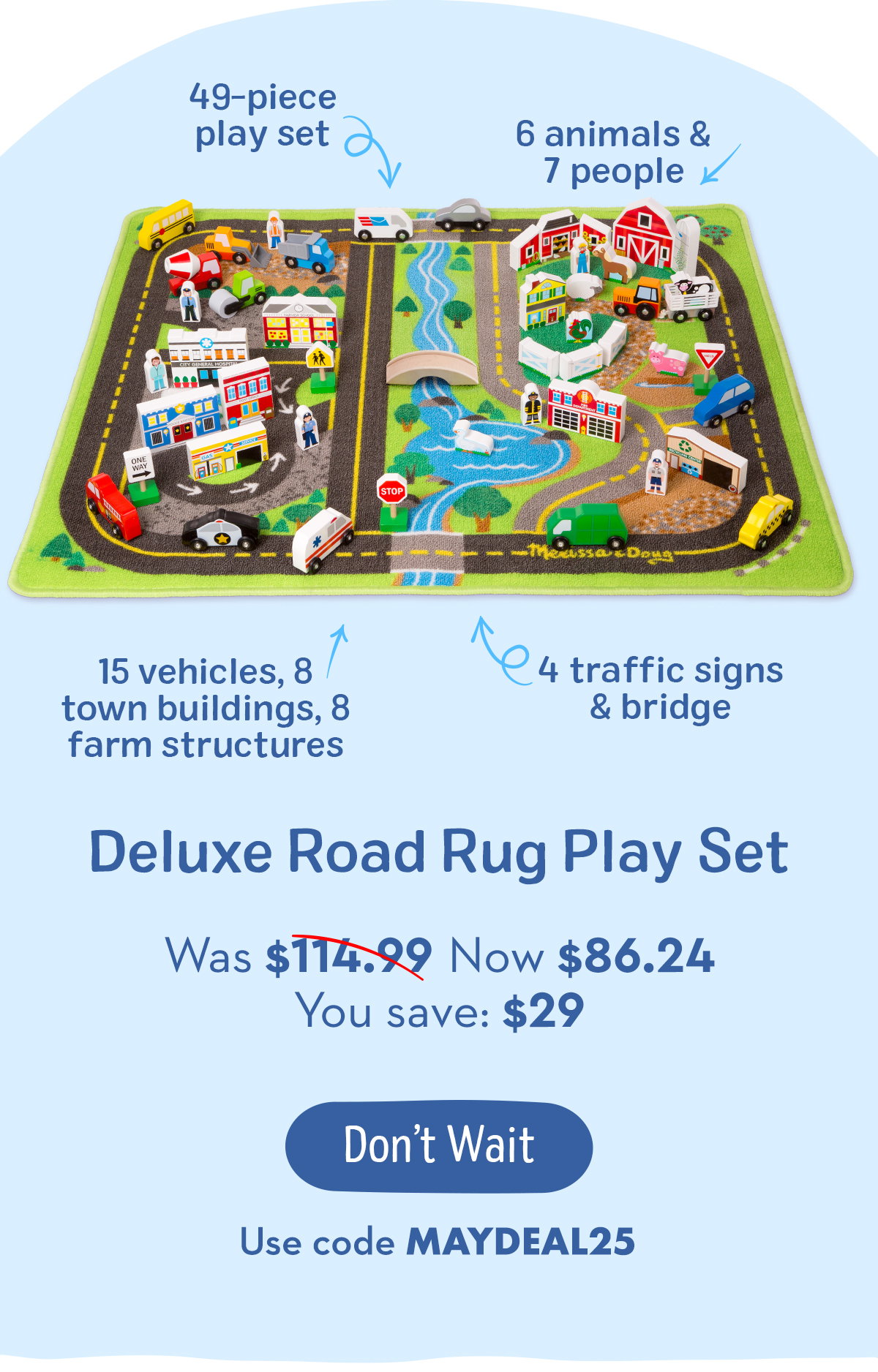 Deluxe Road Rug Play Set - Don't Wait