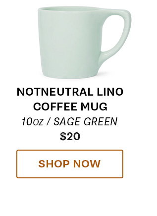notNeutral Lino Coffee Mug 10oz in Sage Green