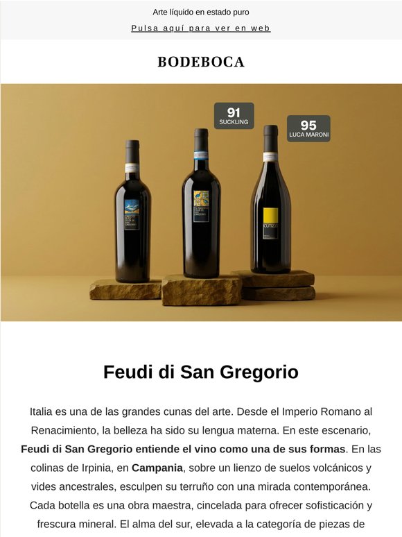 Descubre la sofisticación del sur de Italia con Feudi di San Gregorio 🤌🏼
