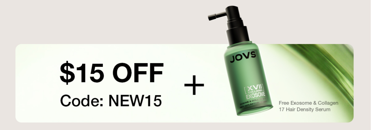 Free Hair Density Serum + $15 Off (Code: NEW15)