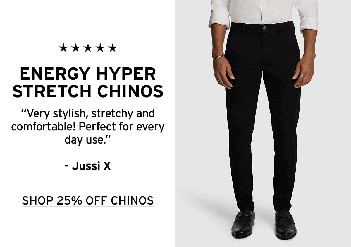 skinny fit hyper stretch chinos with 4-way stretch fabric, belt loops, zip fly closure, and tailored slim silhouette for modern smart-casual wear.