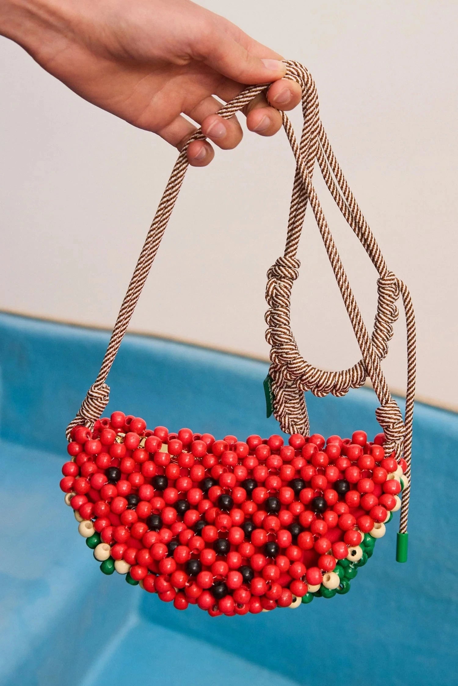 Alémais Wood Bead Watermelon Mini Bag in Multi