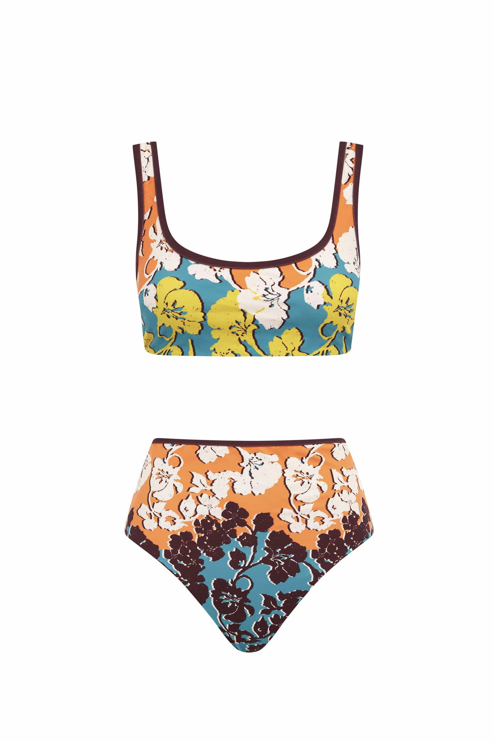 Alémais Alémais Splice Scoop Neck Top & Bottom in Multi 