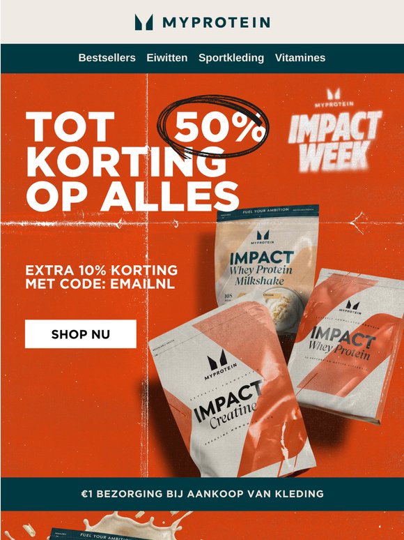 🔥 Tot 50% KORTING | €1 bezorging