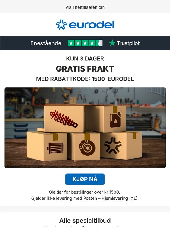 🎁 Helgetilbud: Gratis frakt og opptil 30% rabatt på kjølekomponenter og mer