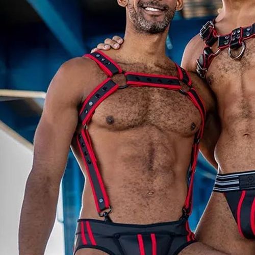 Mr.S Leather FuckGear Crossbow Harness Black/Red