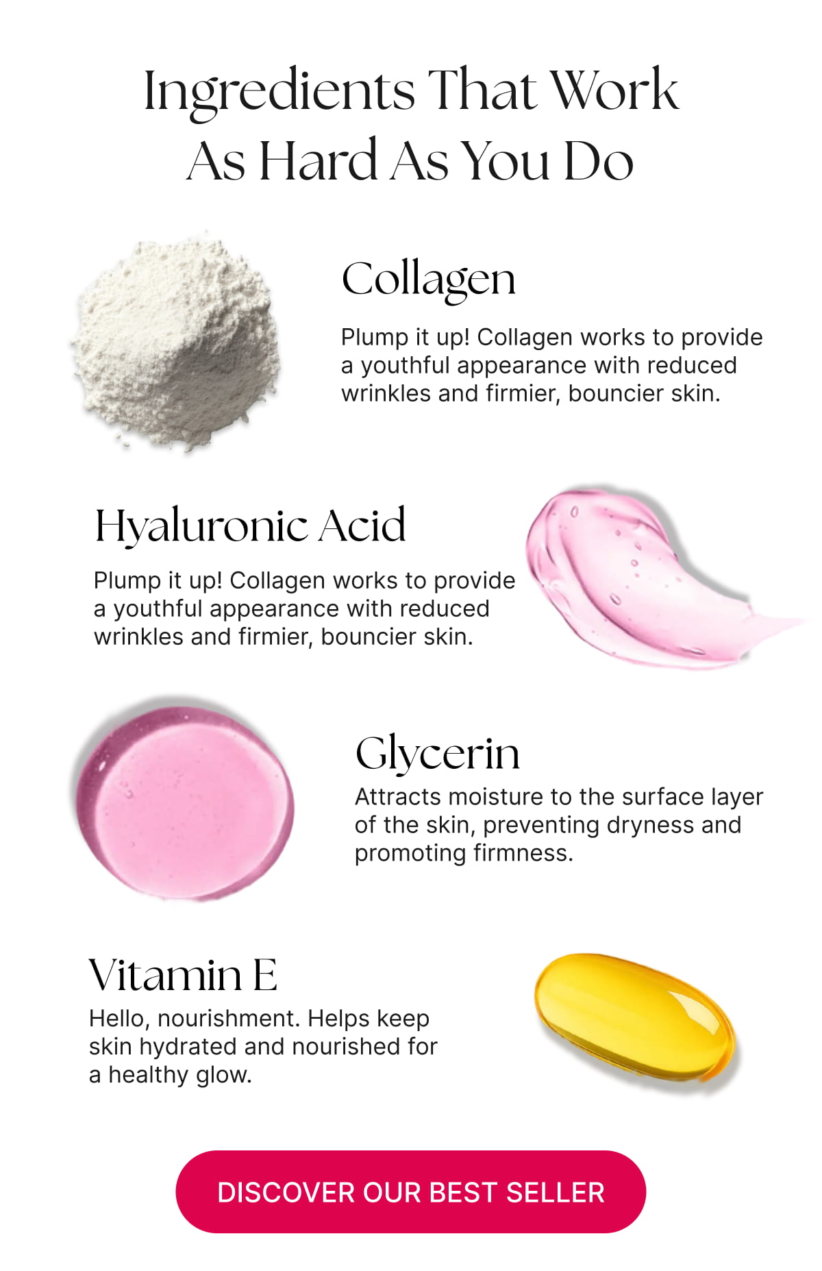 Ingredients That Work As Hard As You Do 