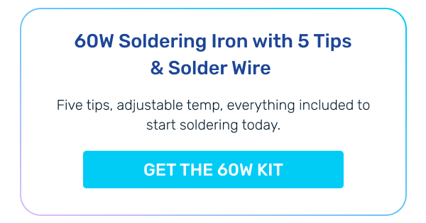 60W Soldering Iron with 5 Tips & Solder Wire