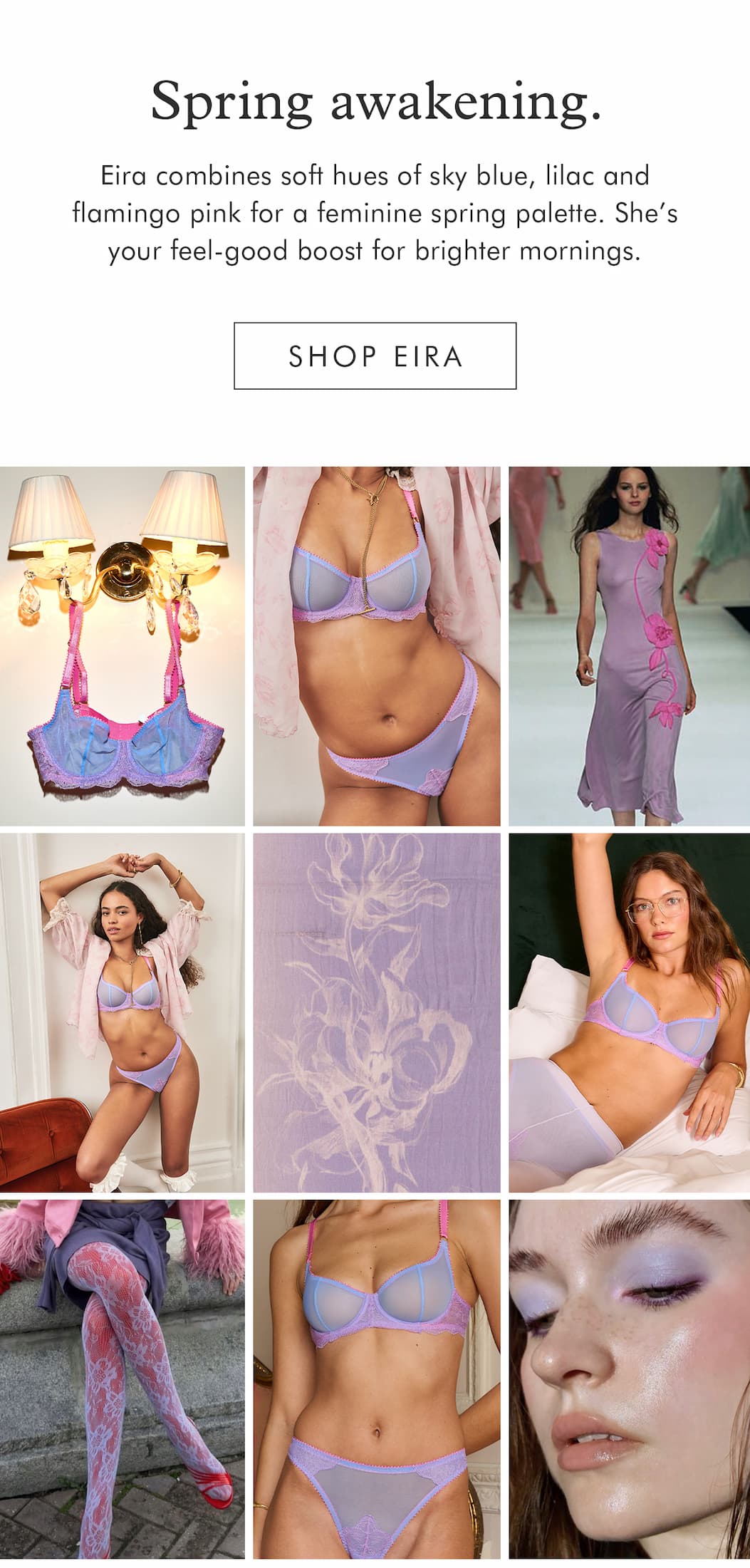 an image of a woman in a pink bra top with a message