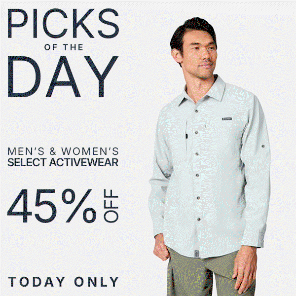 shop picks of the day - 45% off - today only
