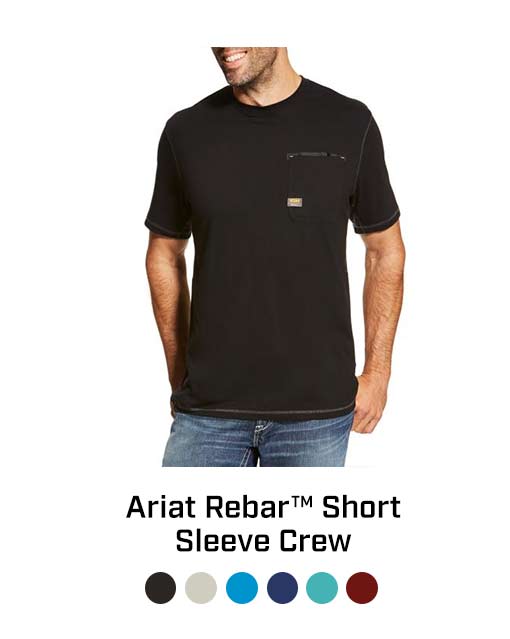 Ariat Rebar Short Sleeve Pocket Crew