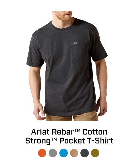Ariat Rebar Black Cotton Strong t-shirt
