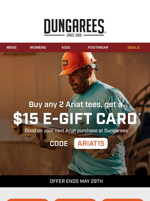 Code ARIAT15 is Live