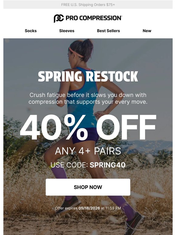 40% OFF Spring run essentials